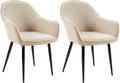 Set van 2 Eetkamerstoelen - Boise Stoelen - Comfortabele Zitting Kleur taupe