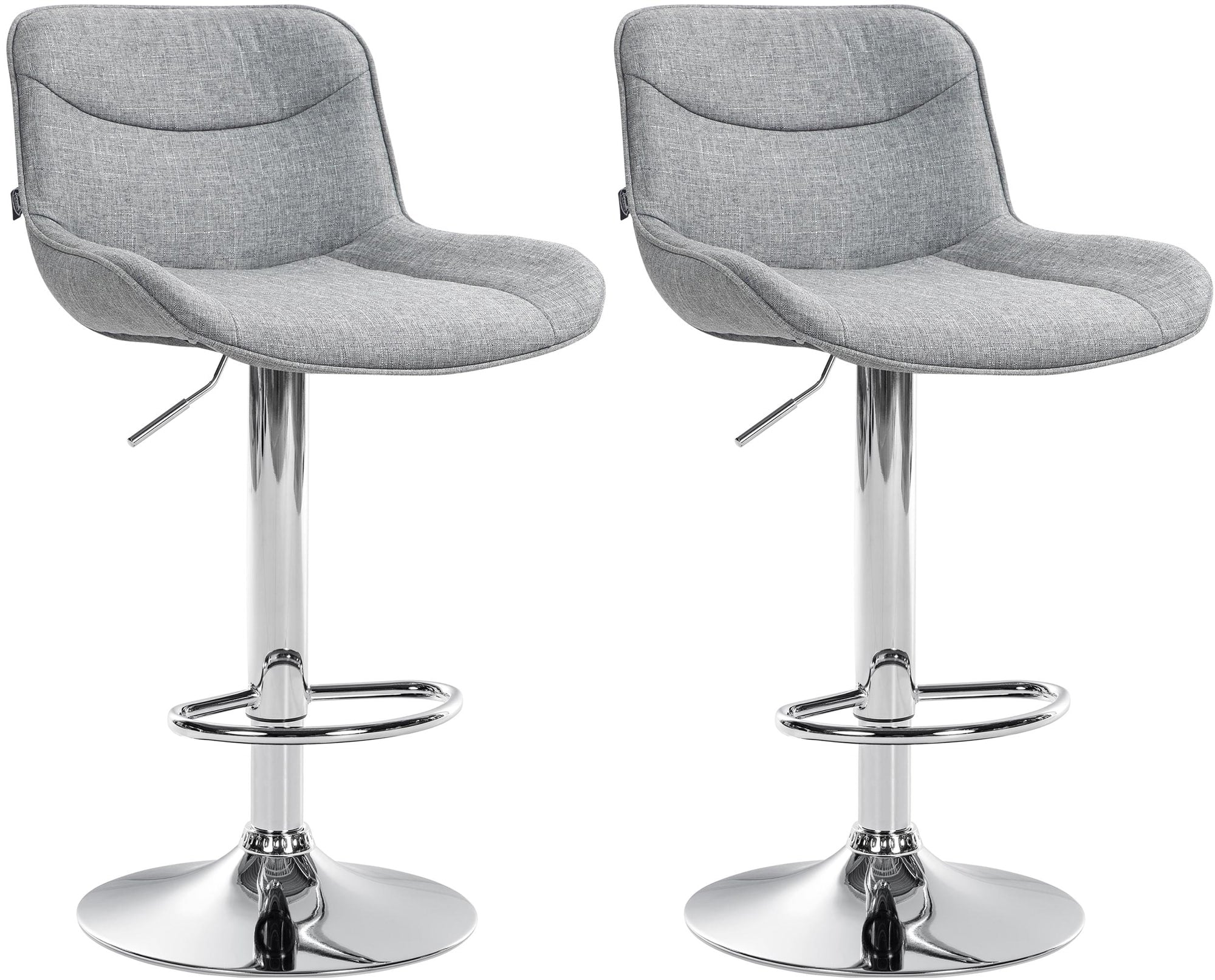 Set van 2 Moderne Barkrukken - Stijlvolle Krukken - Ergonomisch Comfort Kleur grijs