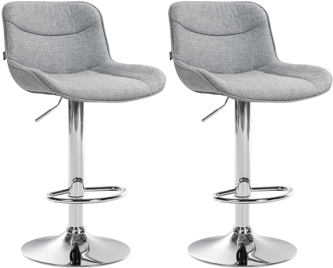 Set van 2 Moderne Barkrukken - Stijlvolle Krukken - Ergonomisch Comfort Kleur grijs