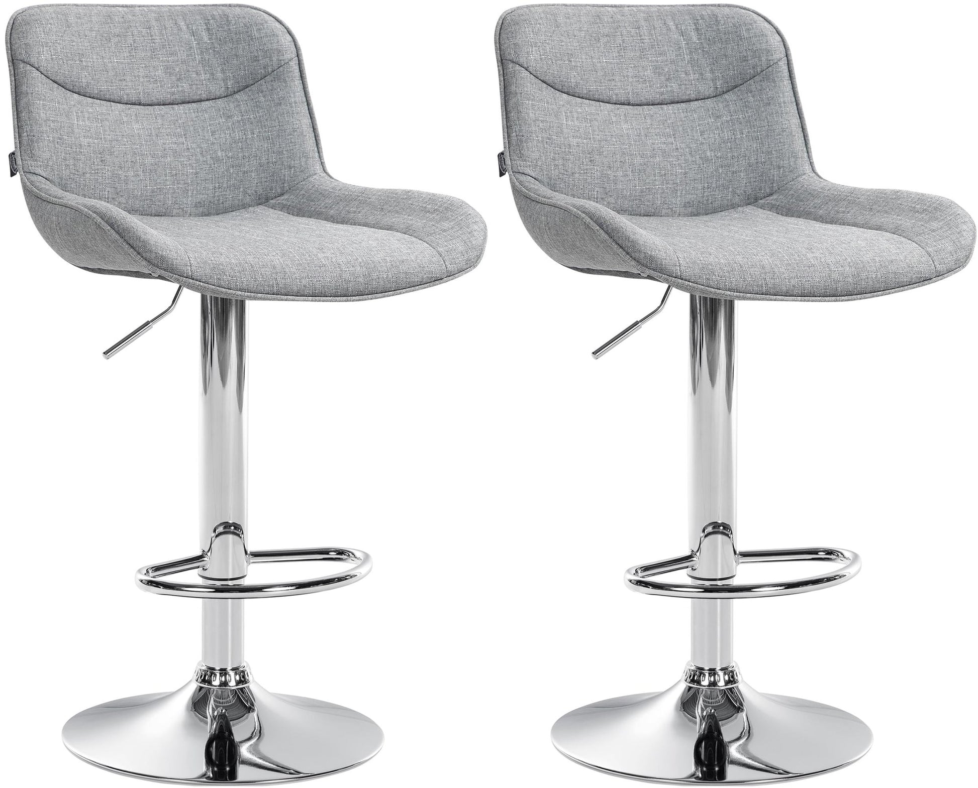 Set van 2 Moderne Barkrukken - Stijlvolle Krukken - Ergonomisch Comfort Kleur grijs
