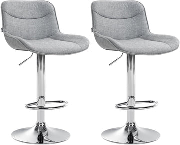 Set van 2 Moderne Barkrukken - Stijlvolle Krukken - Ergonomisch Comfort Kleur grijs