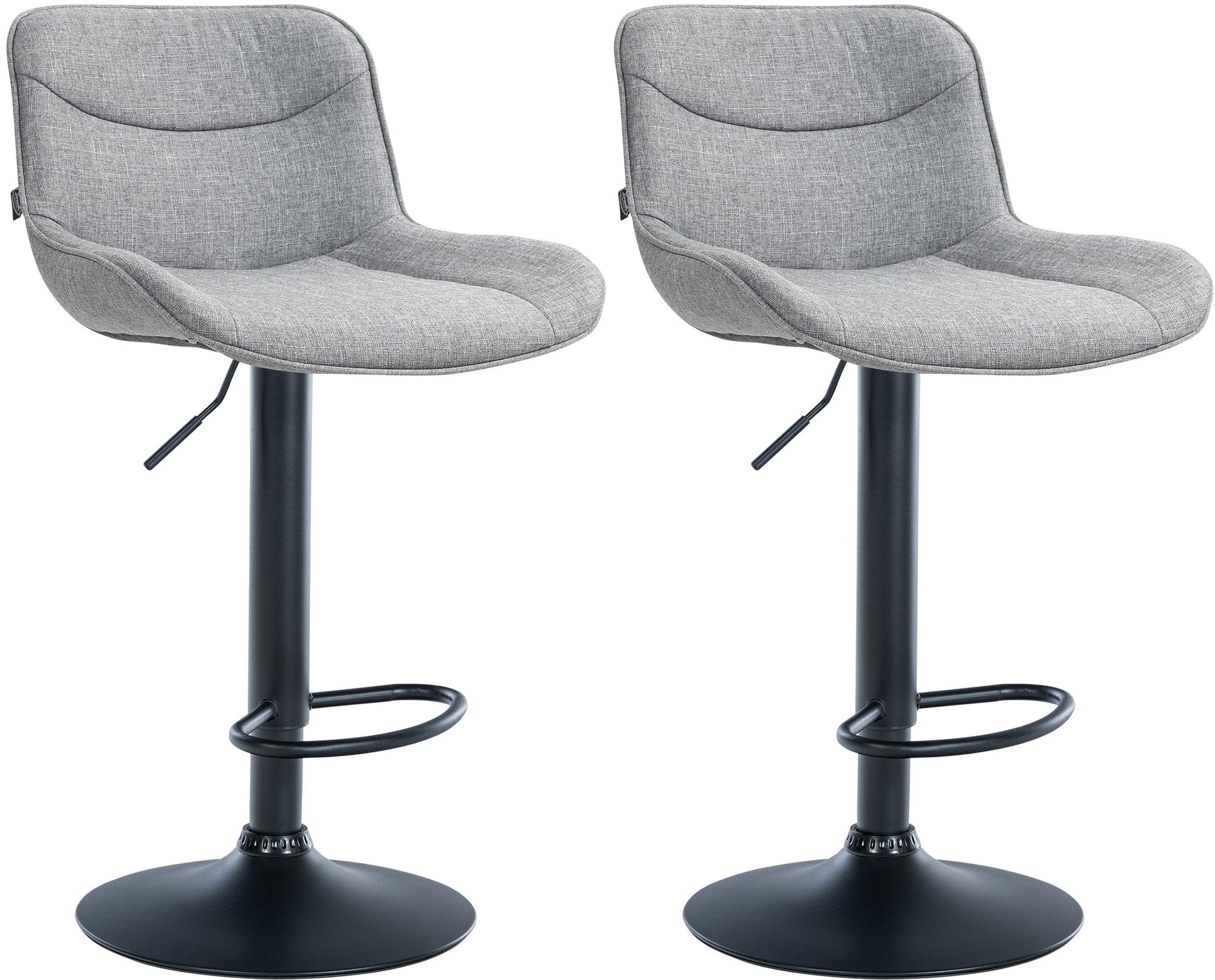 Set van 2 Draaibare Barkrukken - Verstelbare Stoelen - Ultiem Comfort Kleur grijs