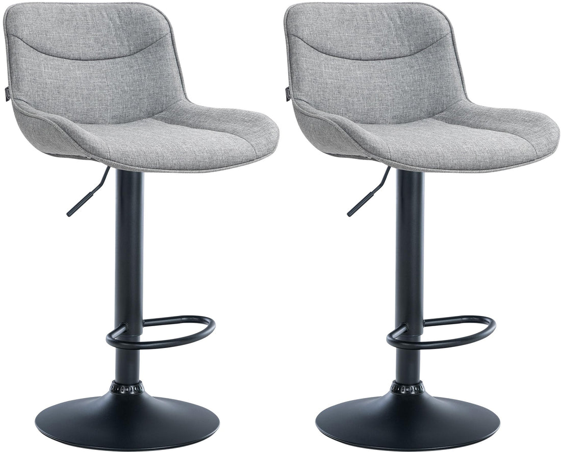 Set van 2 Draaibare Barkrukken - Verstelbare Stoelen - Ultiem Comfort Kleur grijs