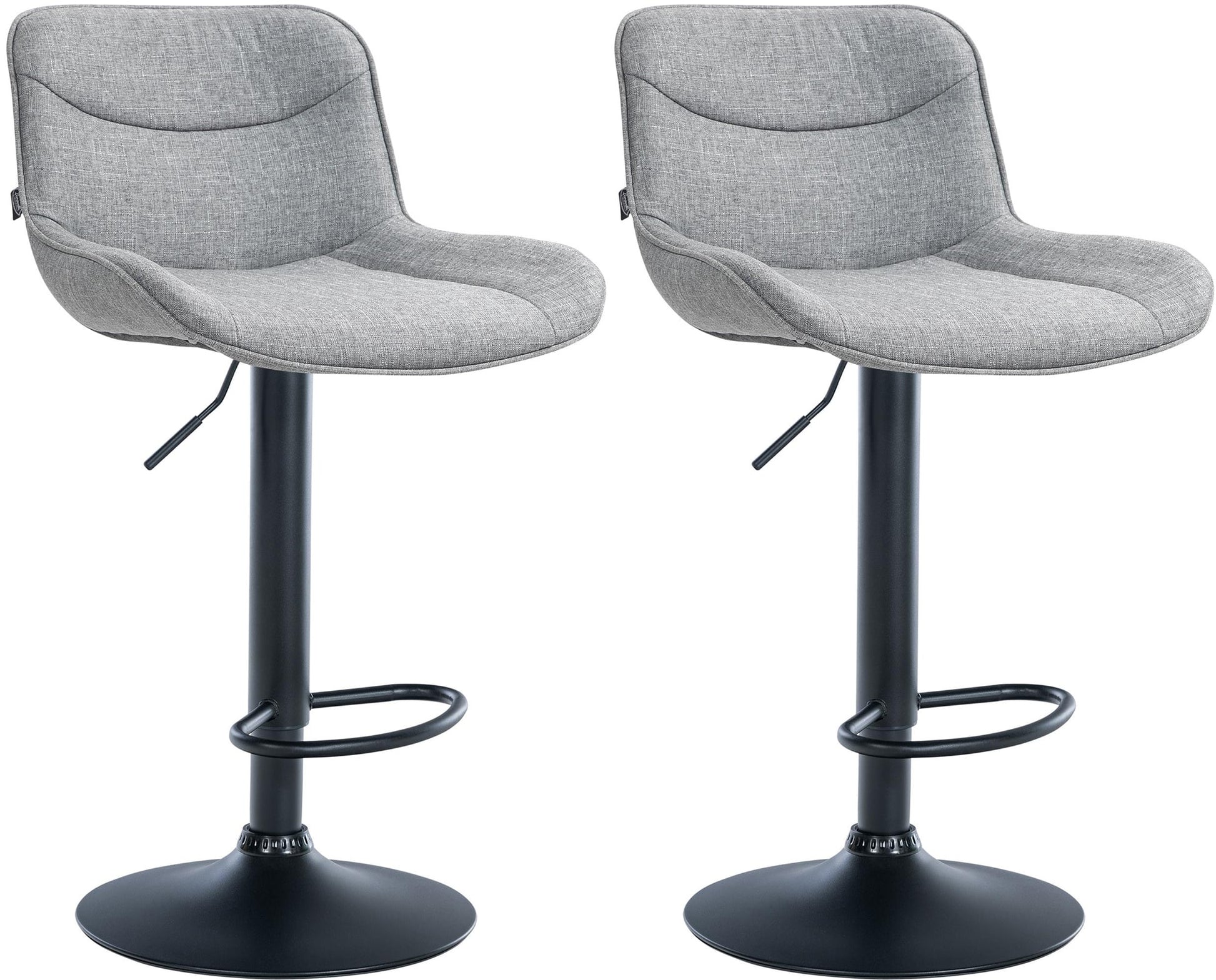 Set van 2 Draaibare Barkrukken - Verstelbare Stoelen - Ultiem Comfort Kleur grijs