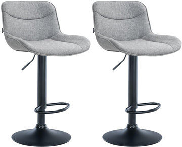 Set van 2 Draaibare Barkrukken - Verstelbare Stoelen - Ultiem Comfort Kleur grijs