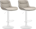 Set van 2 Stoffen Barkrukken - Hoge Krukken - Ergonomisch Comfort & 360° Draaibaar Kleur taupe