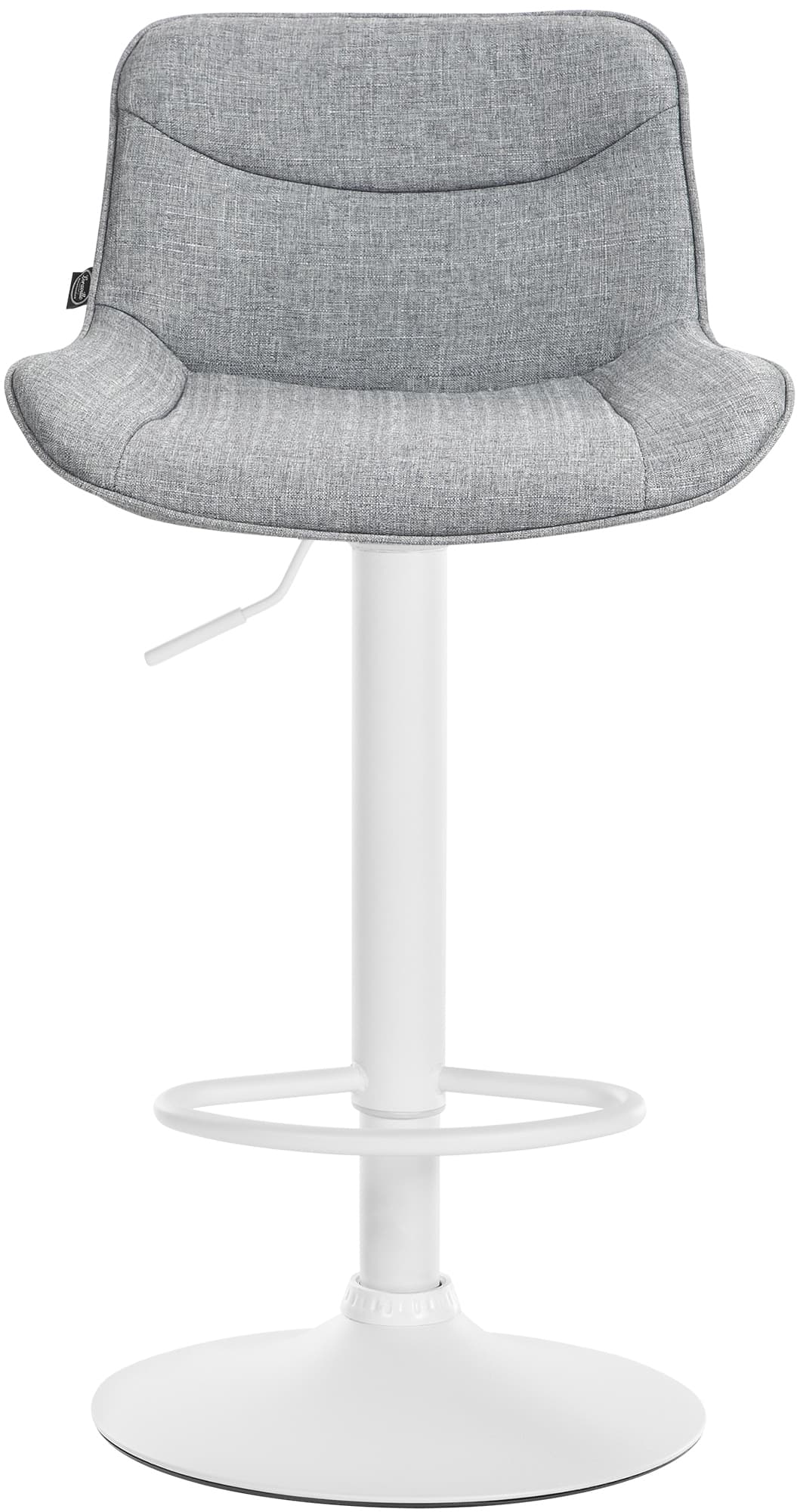 Set van 2 stoffen barkrukken - Krukken - 360° Draaifunctie voor optimaal comfort Kleur grijs