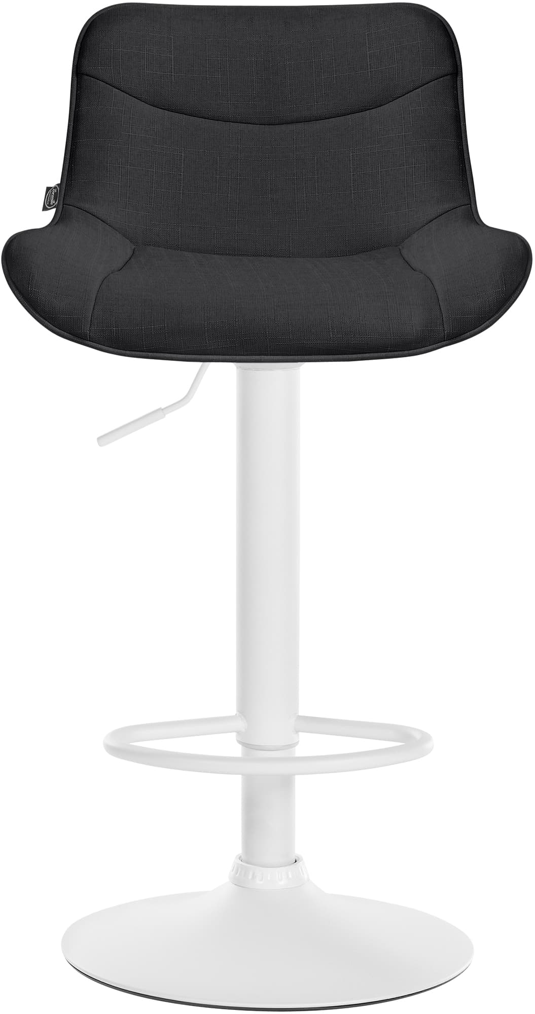 Set van 2 Stoffen Barkrukken - Barstoelen - Hoogte Verstelbaar & Ergonomisch Comfort Kleur zwart