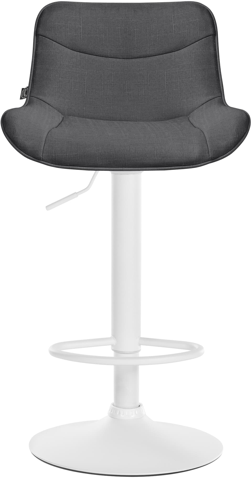 Set van 2 Stoffen Barkrukken - Hoogte Verstelbaar - Modern Design & Comfortabel Kleur donkergrijs