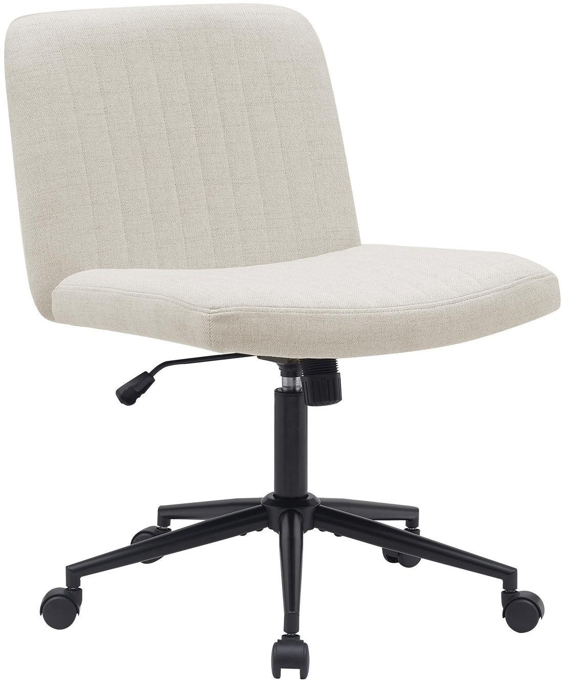 Bureaustoel - Ergonomische Draaistoel - Hoogte Verstelbaar & 360 Graden Draaiend Kleur crème Materiaal Stof