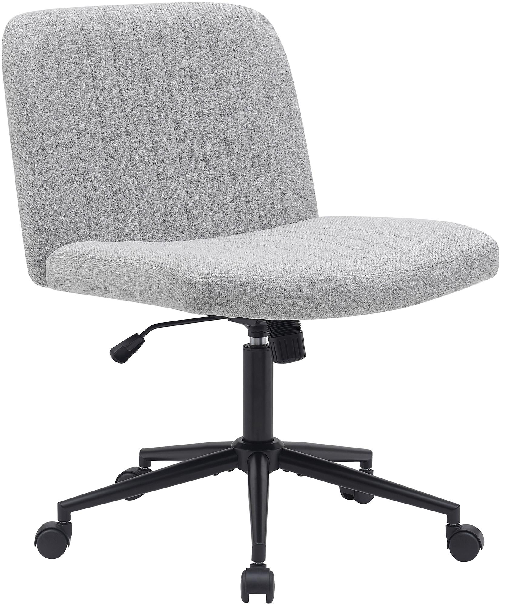 Bureaustoel - Ergonomische Draaistoel - Hoogte Verstelbaar & 360 Graden Draaiend Kleur lichtgrijs Materiaal Stof