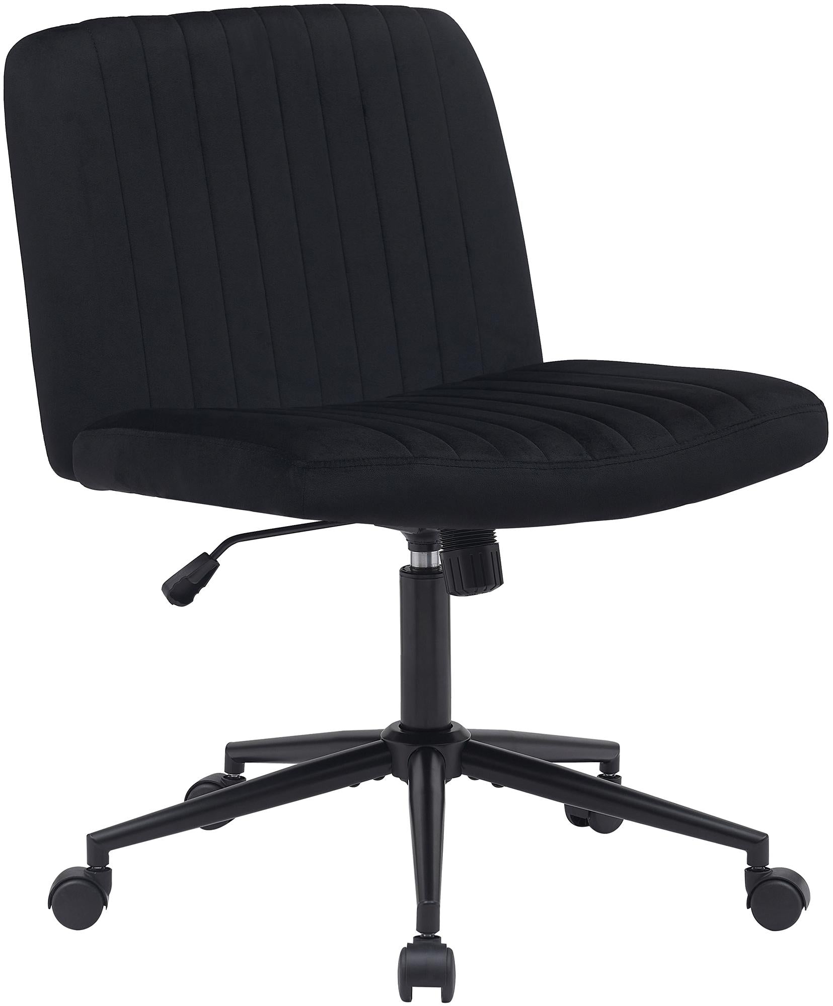 Bureaustoel - Ergonomische Draaistoel - Hoogte Verstelbaar & 360 Graden Draaiend Kleur zwart Materiaal zacht