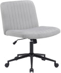 Bureaustoel - Ergonomische Draaistoel - Hoogte Verstelbaar & 360 Graden Draaiend Kleur lichtgrijs Materiaal zacht