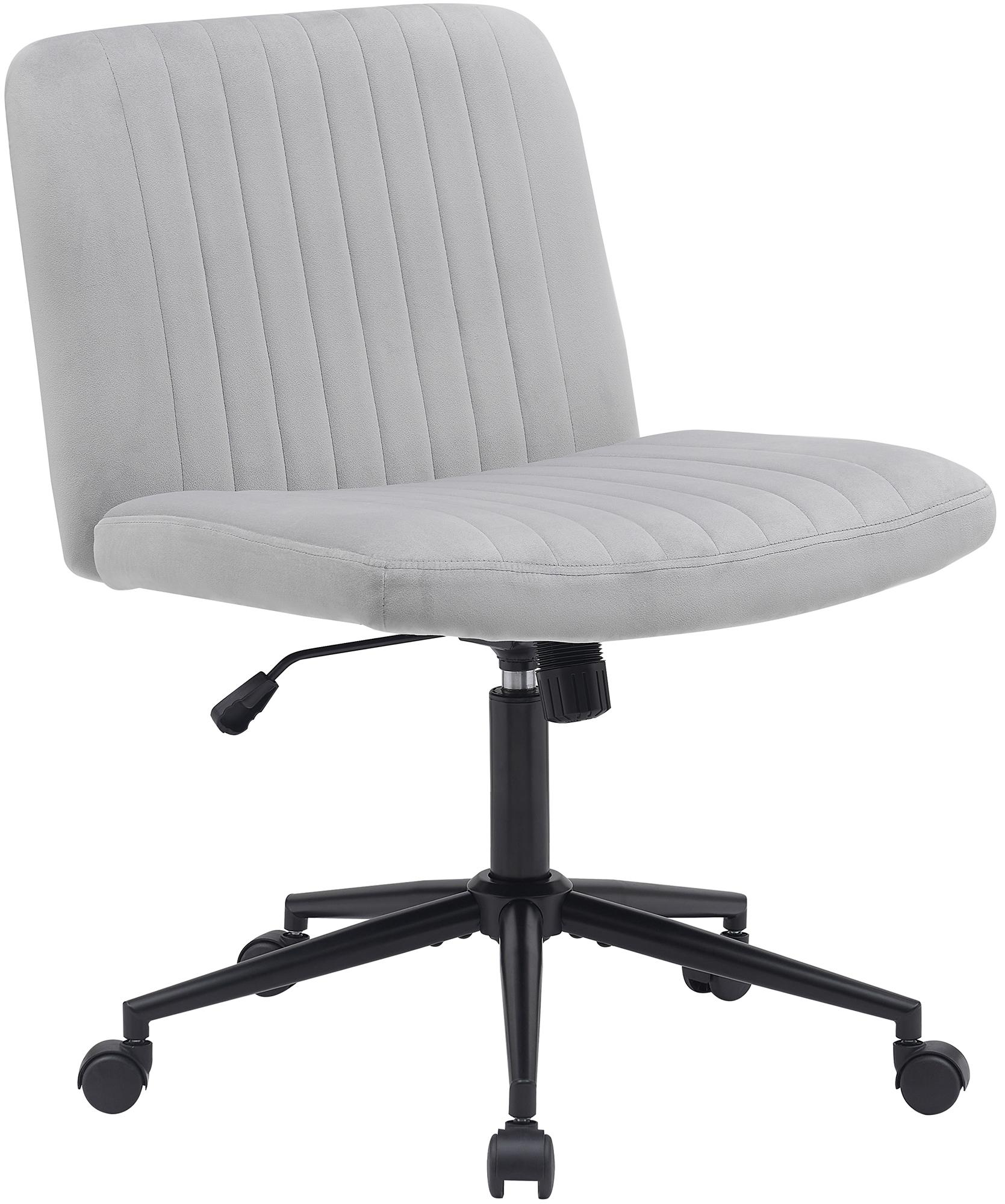 Bureaustoel - Ergonomische Draaistoel - Hoogte Verstelbaar & 360 Graden Draaiend Kleur lichtgrijs Materiaal zacht