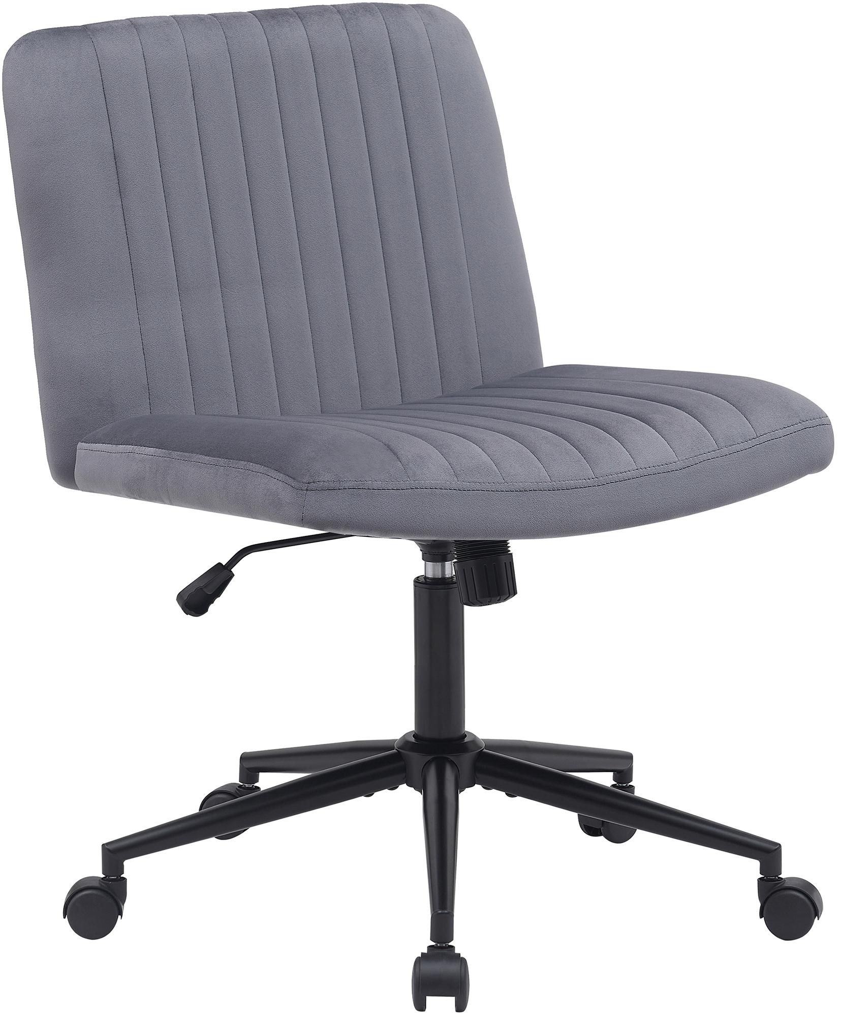 Bureaustoel - Ergonomische Draaistoel - Hoogte Verstelbaar & 360 Graden Draaiend Kleur donkergrijs Materiaal zacht