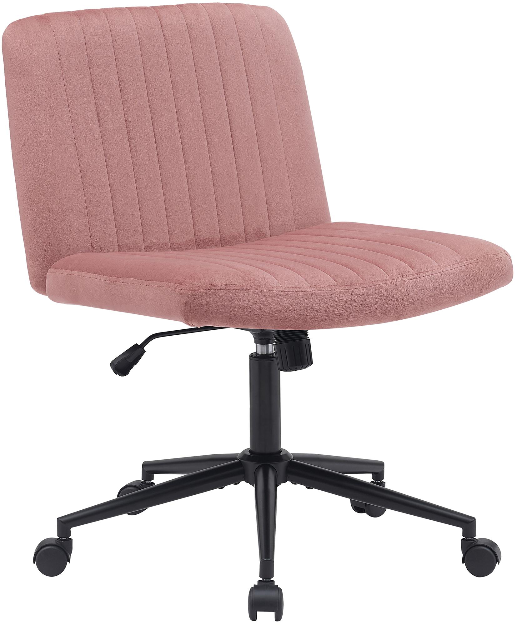 Bureaustoel - Ergonomische Draaistoel - Hoogte Verstelbaar & 360 Graden Draaiend Kleur roze Materiaal zacht
