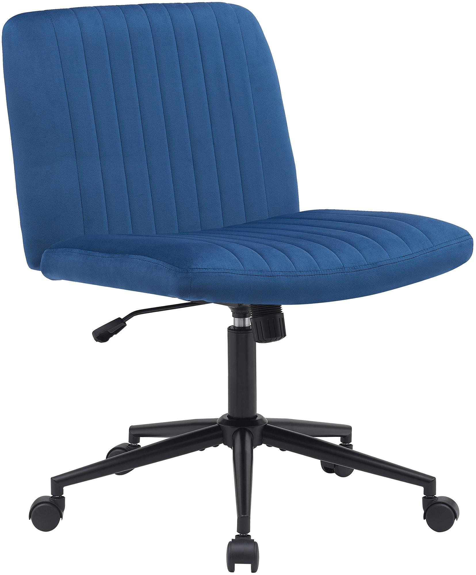 Bureaustoel - Ergonomische Draaistoel - Hoogte Verstelbaar & 360 Graden Draaiend Kleur blauw Materiaal zacht