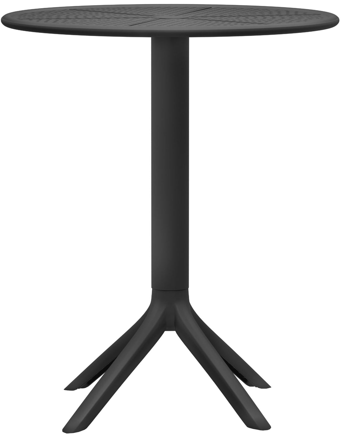 Ronde Tafel 60 cm - Terras Tafel - Weerbestendig Polypropyleen Kleur zwart