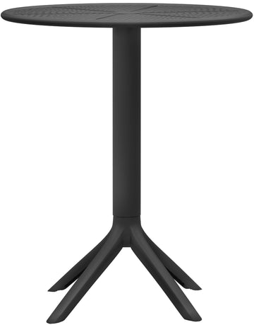 Ronde Tafel 60 cm - Terras Tafel - Weerbestendig Polypropyleen Kleur zwart