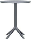 Ronde Tafel 60 cm - Terras Tafel - Weerbestendig Polypropyleen Kleur antraciet
