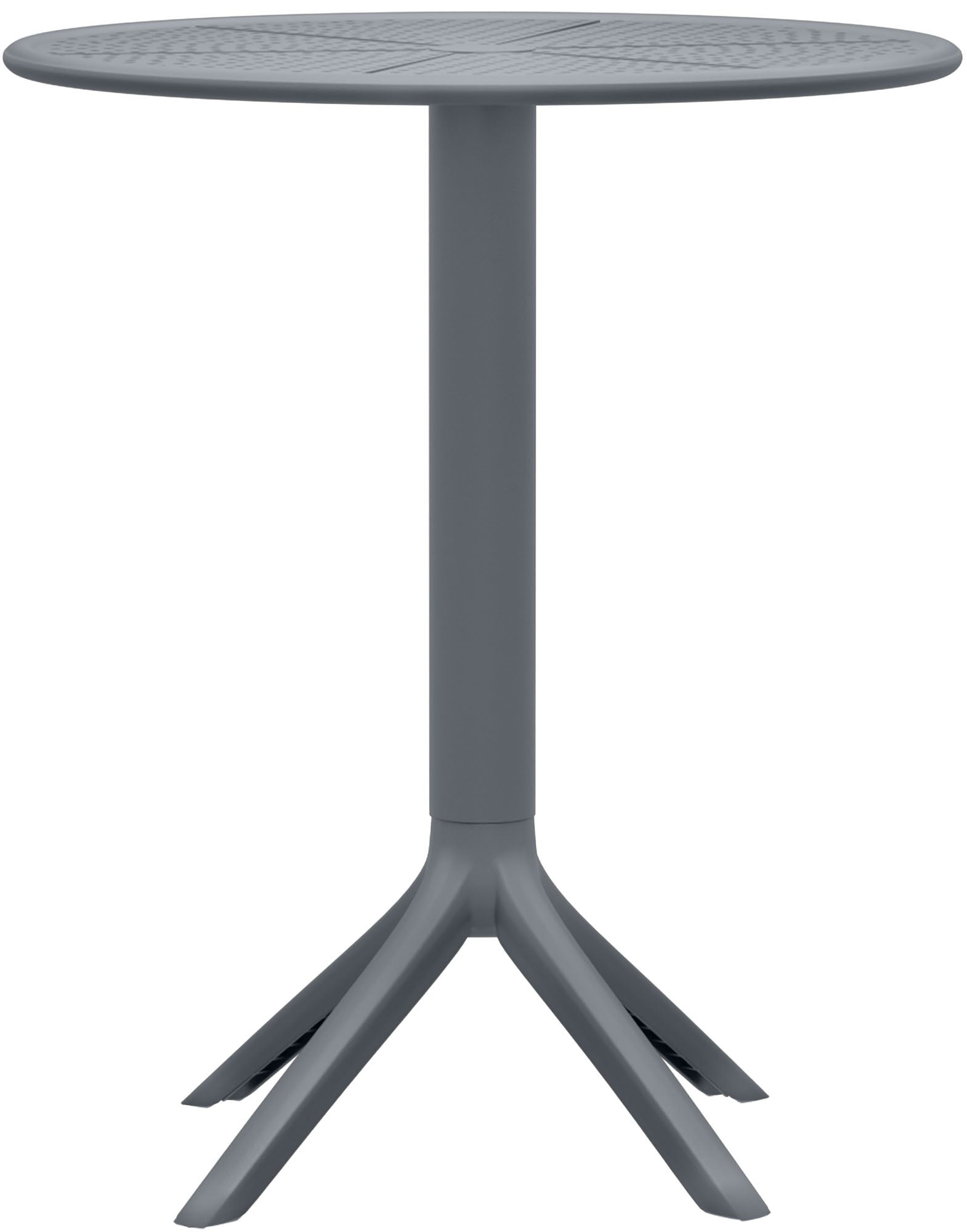 Ronde Tafel 60 cm - Terras Tafel - Weerbestendig Polypropyleen Kleur antraciet