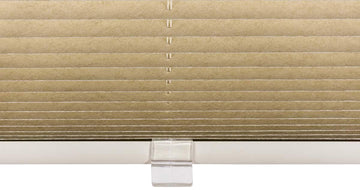 Plisségordijn - Vouwgordijn - Eenvoudige Klemmontage voor Privacy, 100% Polyester Kleur crème Maat