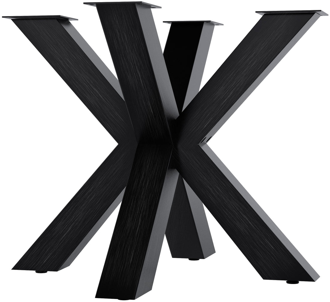 Industriële tafelpoten zwart – Stervormig tafelonderstel, stevig & max 300 kg draagkracht Kleur industrieel zwart