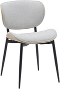 Elegante Eetkamerstoel - Zitstoel - Hoog zitcomfort, Onderhoudsvriendelijk Kleur natuur/creme Materiaal Stof