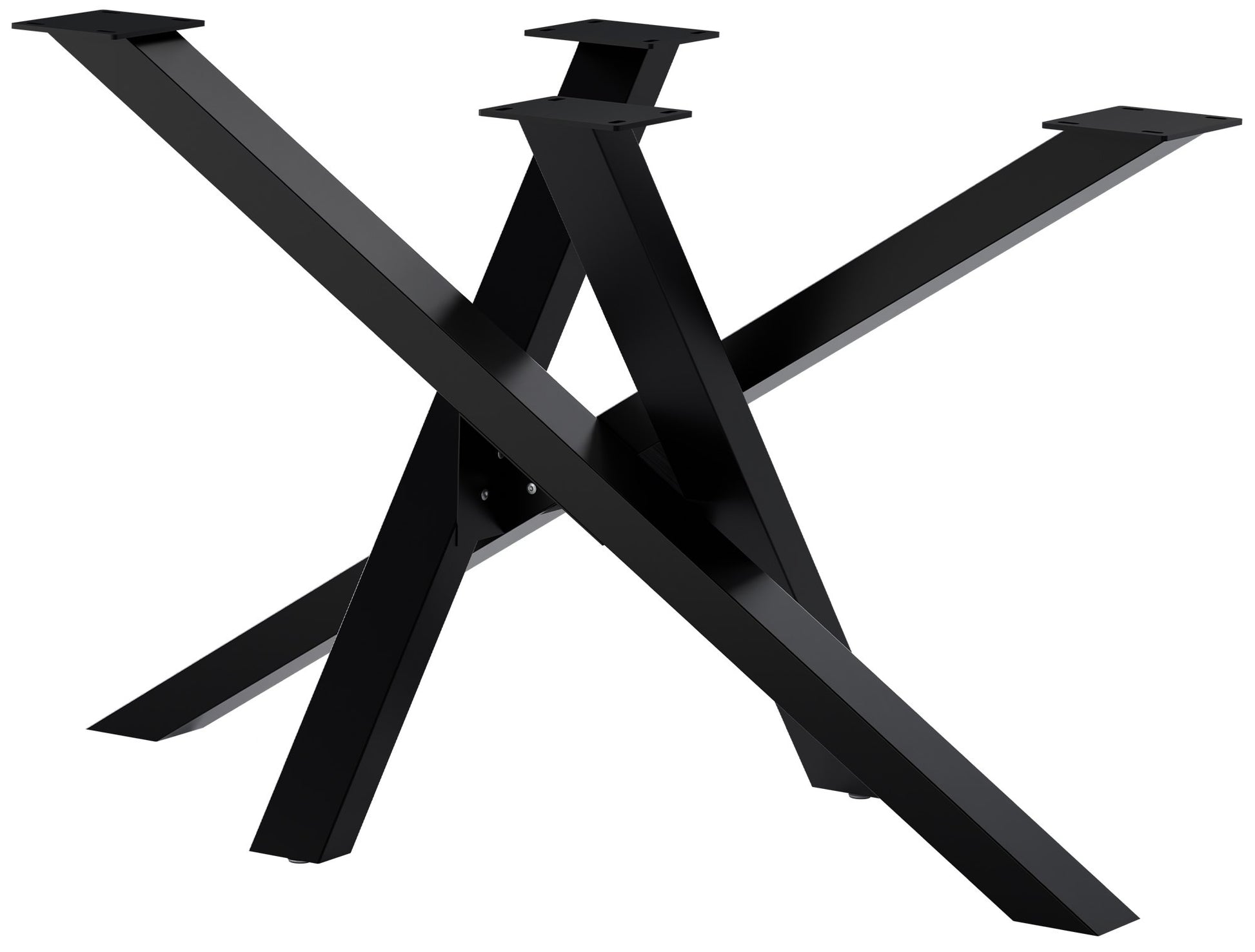 Industriële Tafelpoten - Staanders - Sterk Gepoedercoat Staal, Inclusief Vloerdoppen Kleur zwart Maat