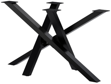 Industriële Tafelpoten - Staanders - Sterk Gepoedercoat Staal, Inclusief Vloerdoppen Kleur zwart Maat