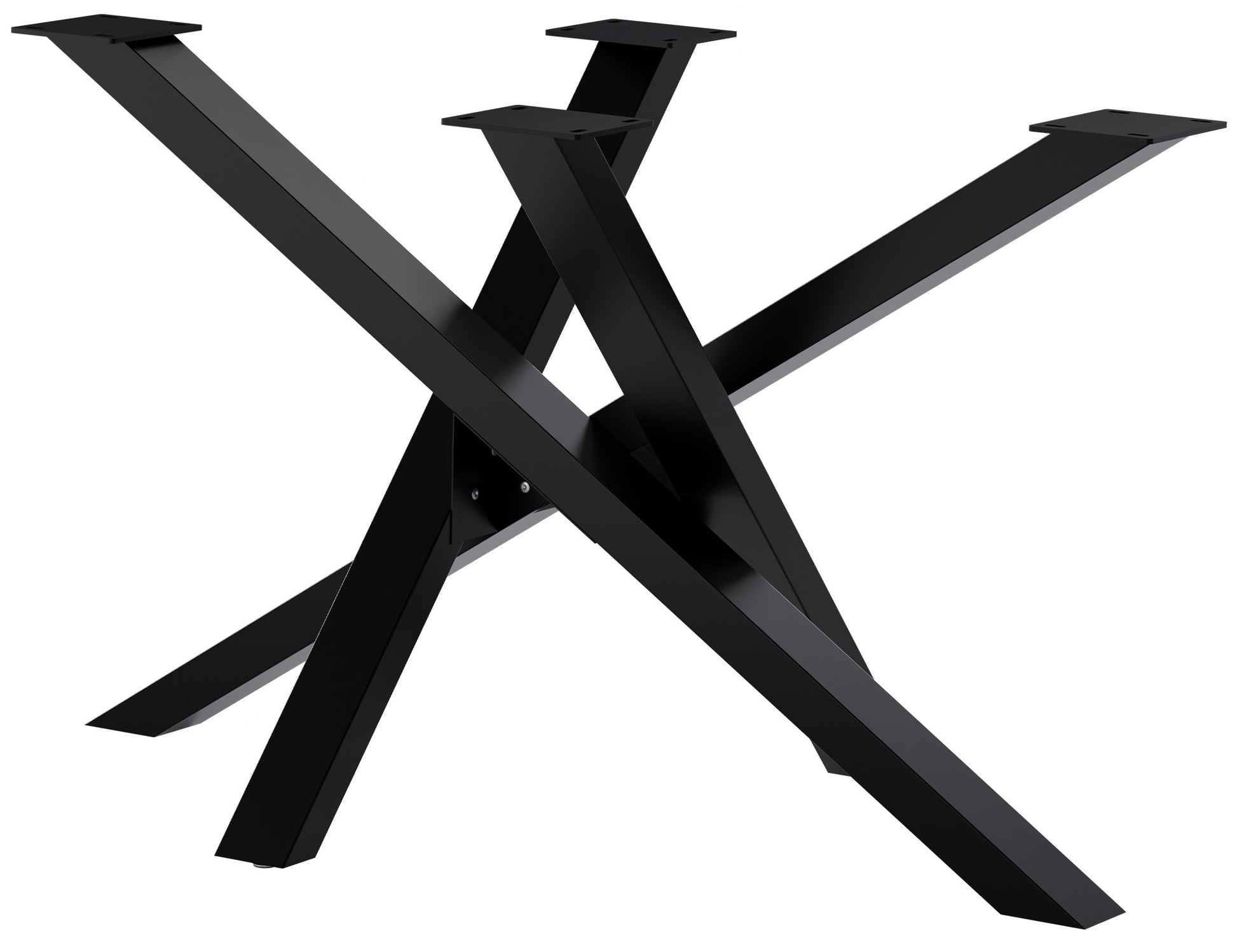 Industriële Tafelpoten - Staanders - Sterk Gepoedercoat Staal, Inclusief Vloerdoppen Kleur zwart Maat