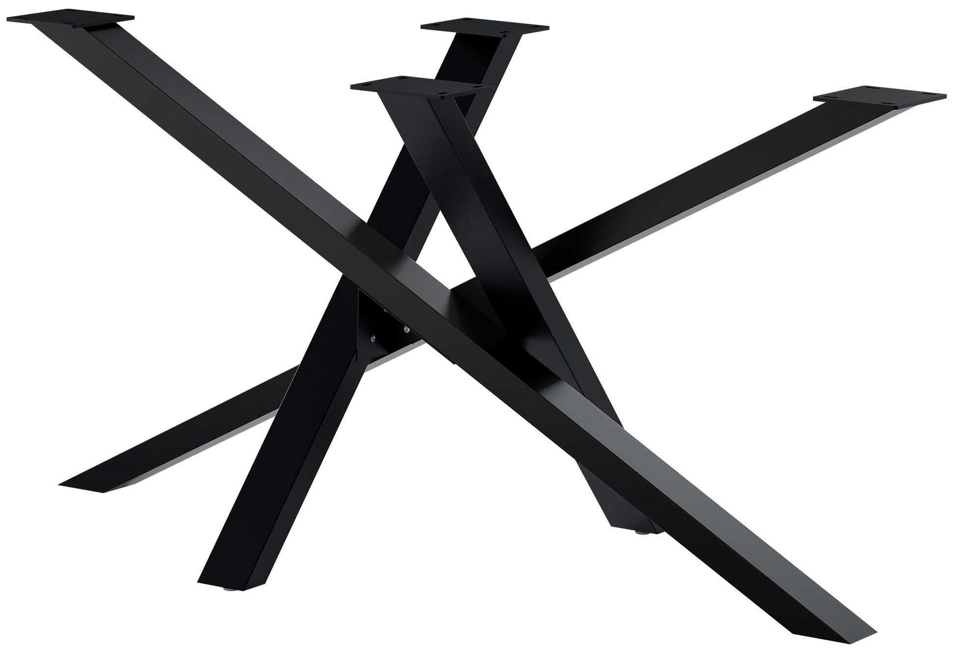 Industriële Tafelpoten - Staanders - Sterk Gepoedercoat Staal, Inclusief Vloerdoppen Kleur zwart Maat