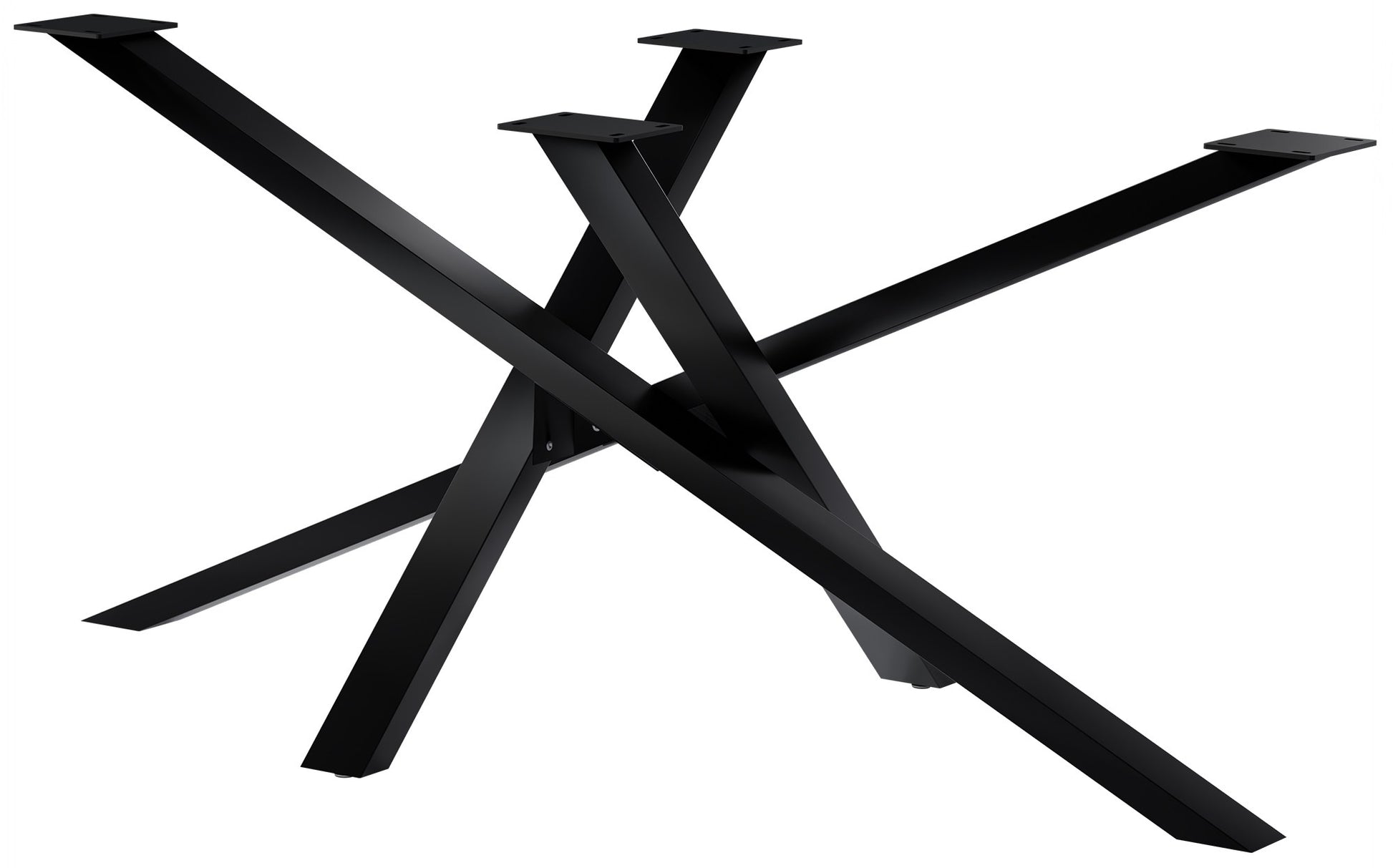 Industriële Tafelpoten - Staanders - Sterk Gepoedercoat Staal, Inclusief Vloerdoppen Kleur zwart Maat