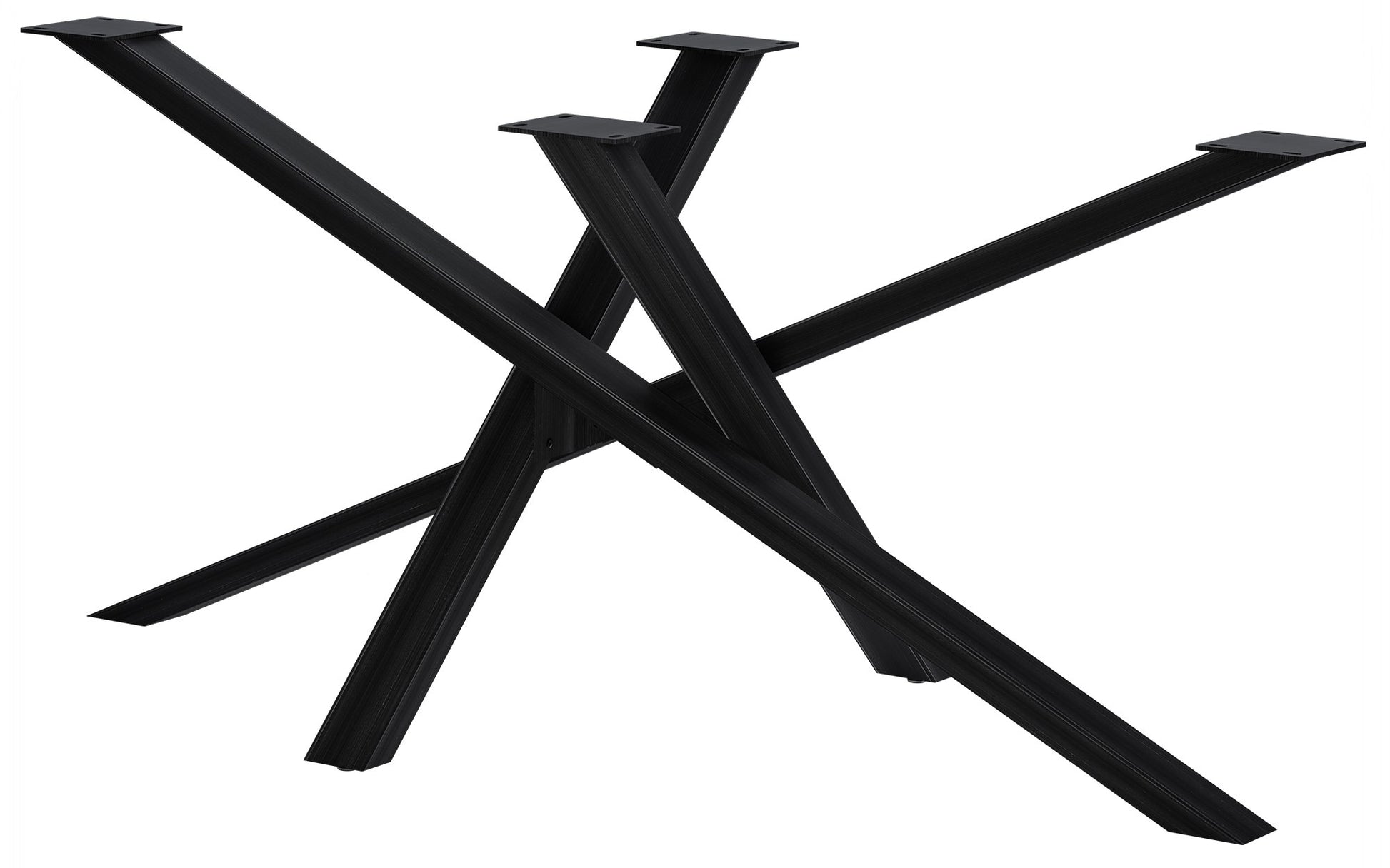 Industriële Tafelpoten - Staanders - Sterk Gepoedercoat Staal, Inclusief Vloerdoppen Kleur antiek zwart Maat