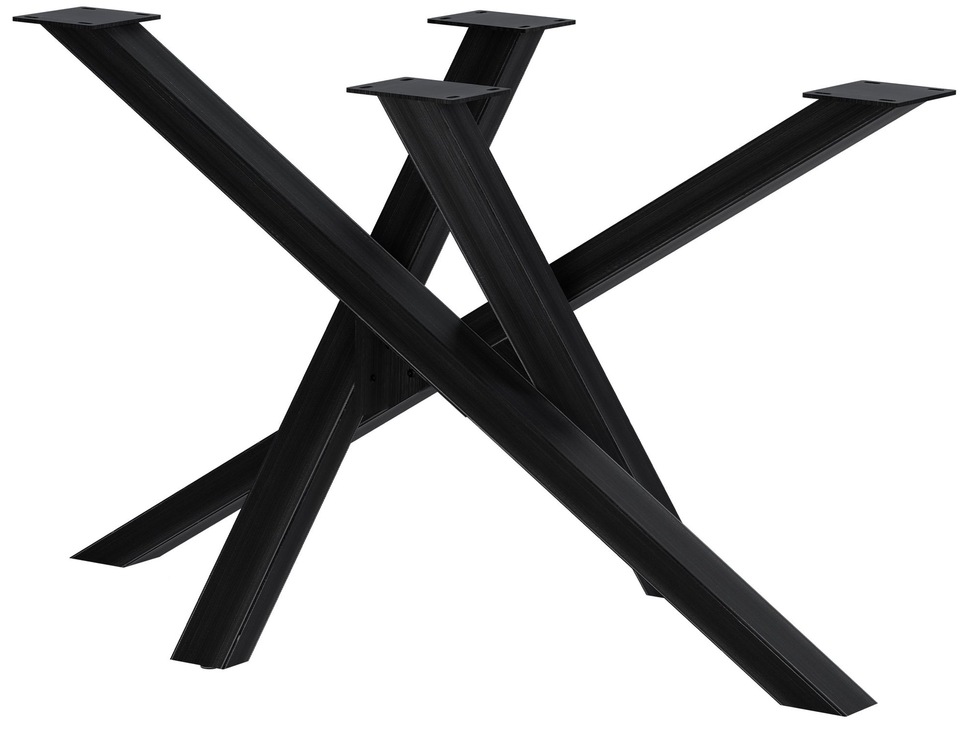 Industriële Tafelpoten - Staanders - Sterk Gepoedercoat Staal, Inclusief Vloerdoppen Kleur antiek zwart Maat