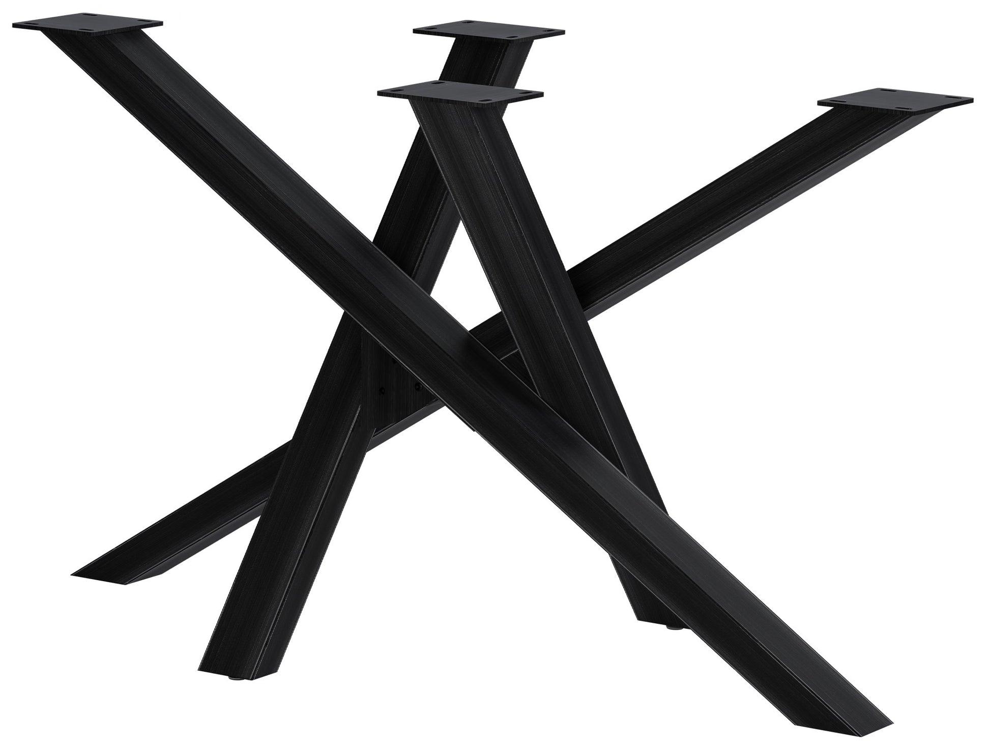 Industriële Tafelpoten - Staanders - Sterk Gepoedercoat Staal, Inclusief Vloerdoppen Kleur antiek zwart Maat