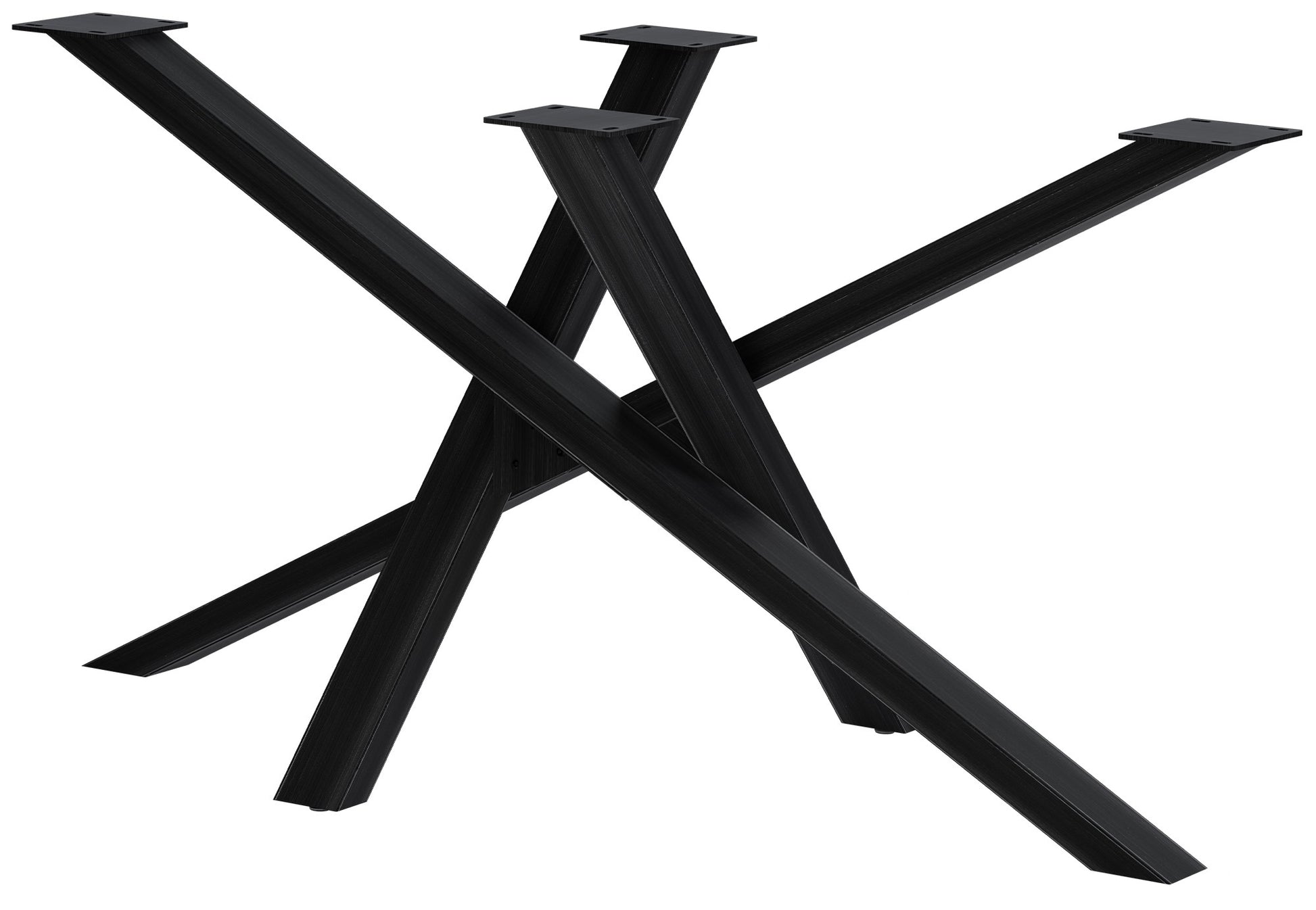 Industriële Tafelpoten - Staanders - Sterk Gepoedercoat Staal, Inclusief Vloerdoppen Kleur antiek zwart Maat