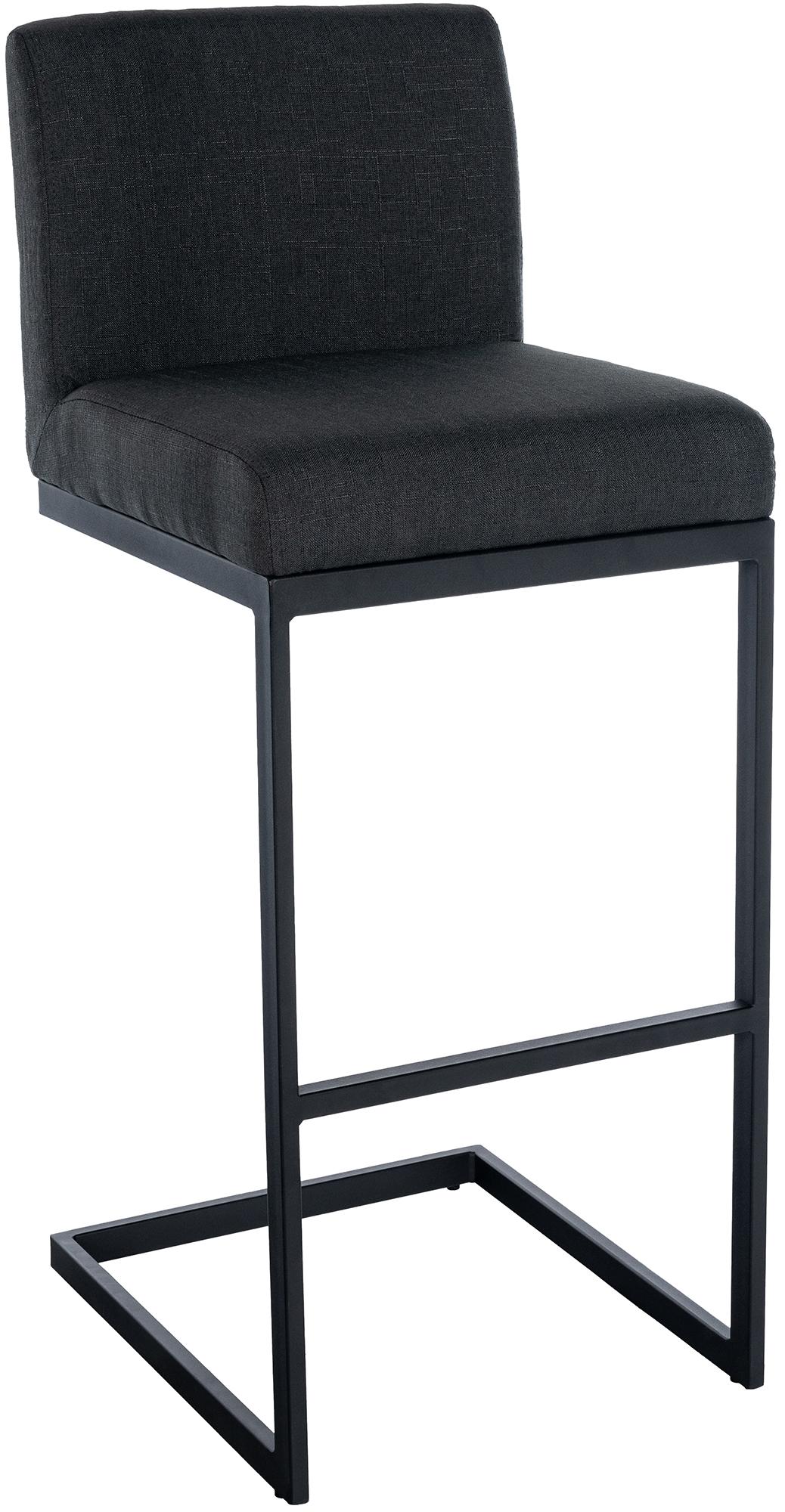 Moderne Barkruk - Kruk - Comfortabele Stoffering, Ideaal voor Keuken en Huisbar Kleur donkergrijs