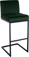 Barhocker - Kruk - Modern Design & Comfort - Fluwelen en Metalen Afwerking Kleur groen