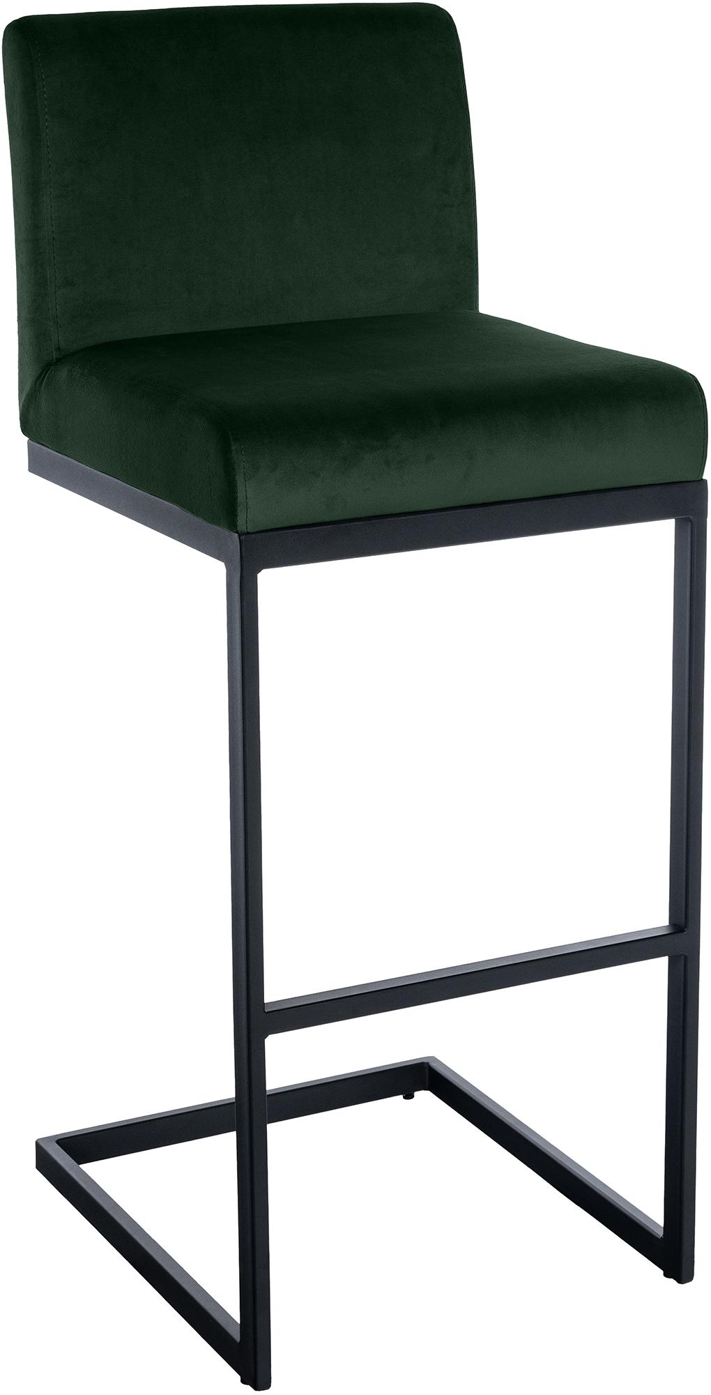 Barhocker - Kruk - Modern Design & Comfort - Fluwelen en Metalen Afwerking Kleur groen