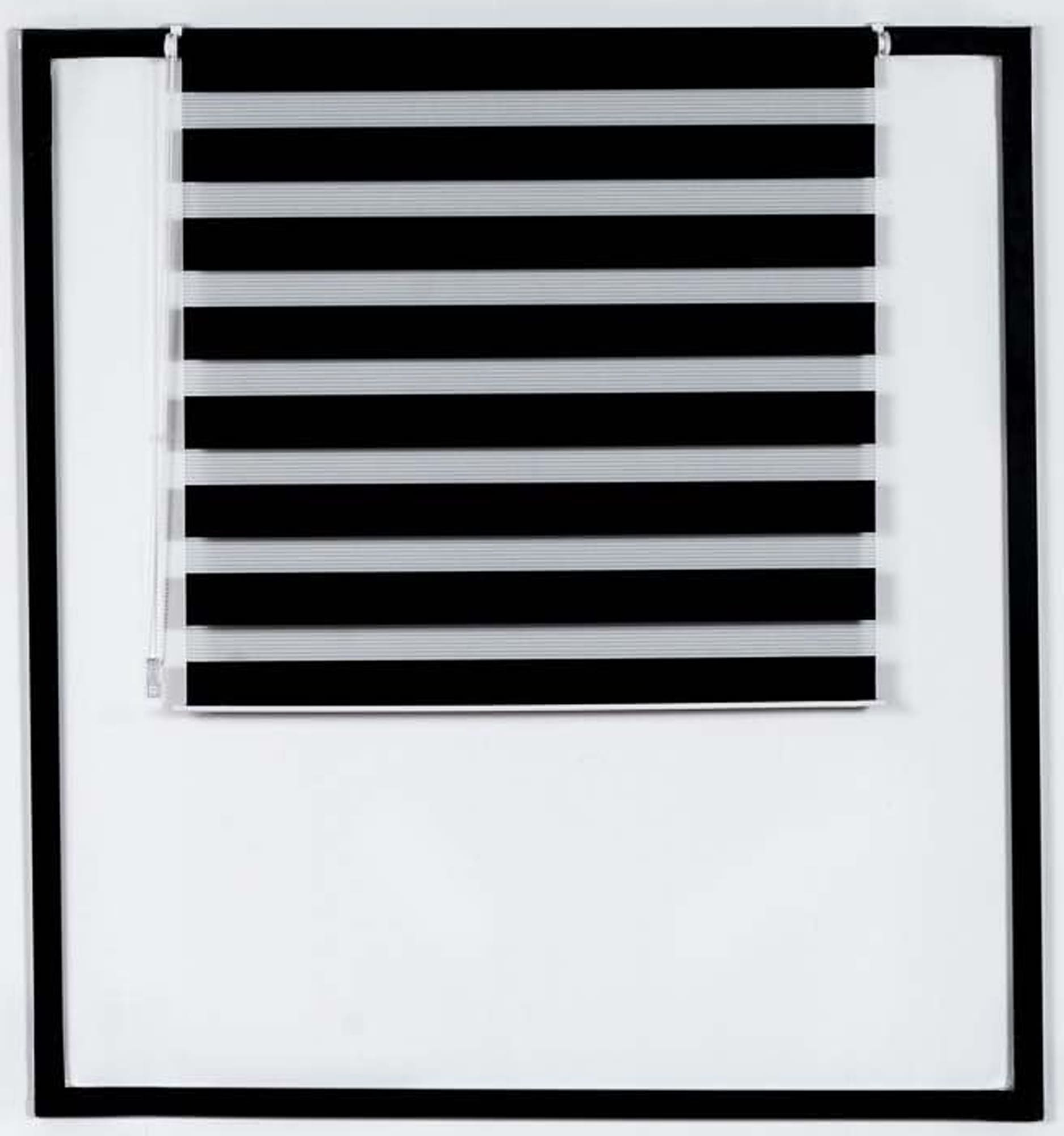 Dubbelrolgordijn, Zebra - Duo-rolgordijnen, Eenvoudige Klemmontage, Verschillende Kleuren&Maten Kleur zwart Maat