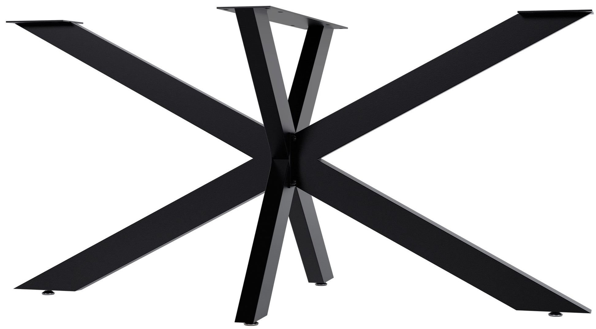 Industriële Stalen Tafelpoten - Tafelframe - Krassen Voorkomend Design Kleur zwart Maat