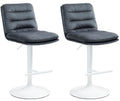 Set van 2 Fluwelen Barkrukken - Hoge Krukken - Ultiem Zitcomfort Kleur donkergrijs
