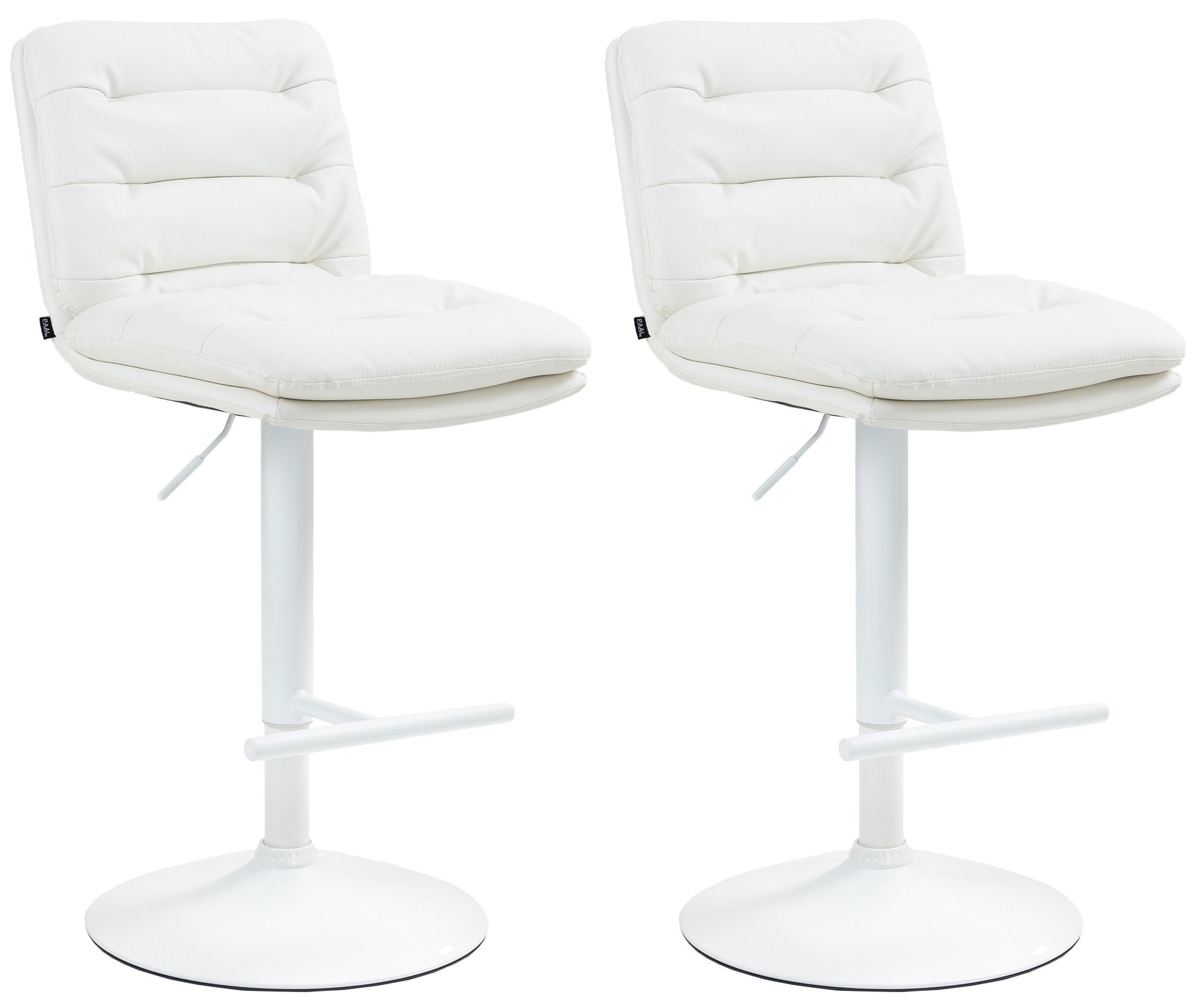Set van 2 Moderne Barkrukken - Kunstlederen Krukken - Ultiem Zitcomfort Kleur wit