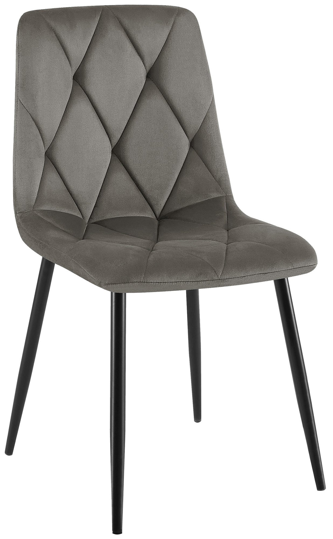 Eetkamerstoel, Fluwelen Stoel - Hoog Zitcomfort - Zwart Metalen Frame Kleur crème
