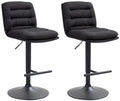 2-delige Set Barkrukken - Counterstoelen - Hoog Zitcomfort Kleur zwart Onderstel Kleur zwart
