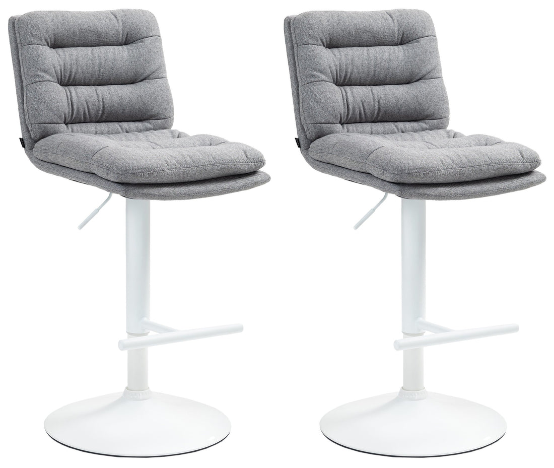 Set van 2 Stijlvolle Barstoelen - Krukken - Ultiem Zitcomfort Kleur grijs