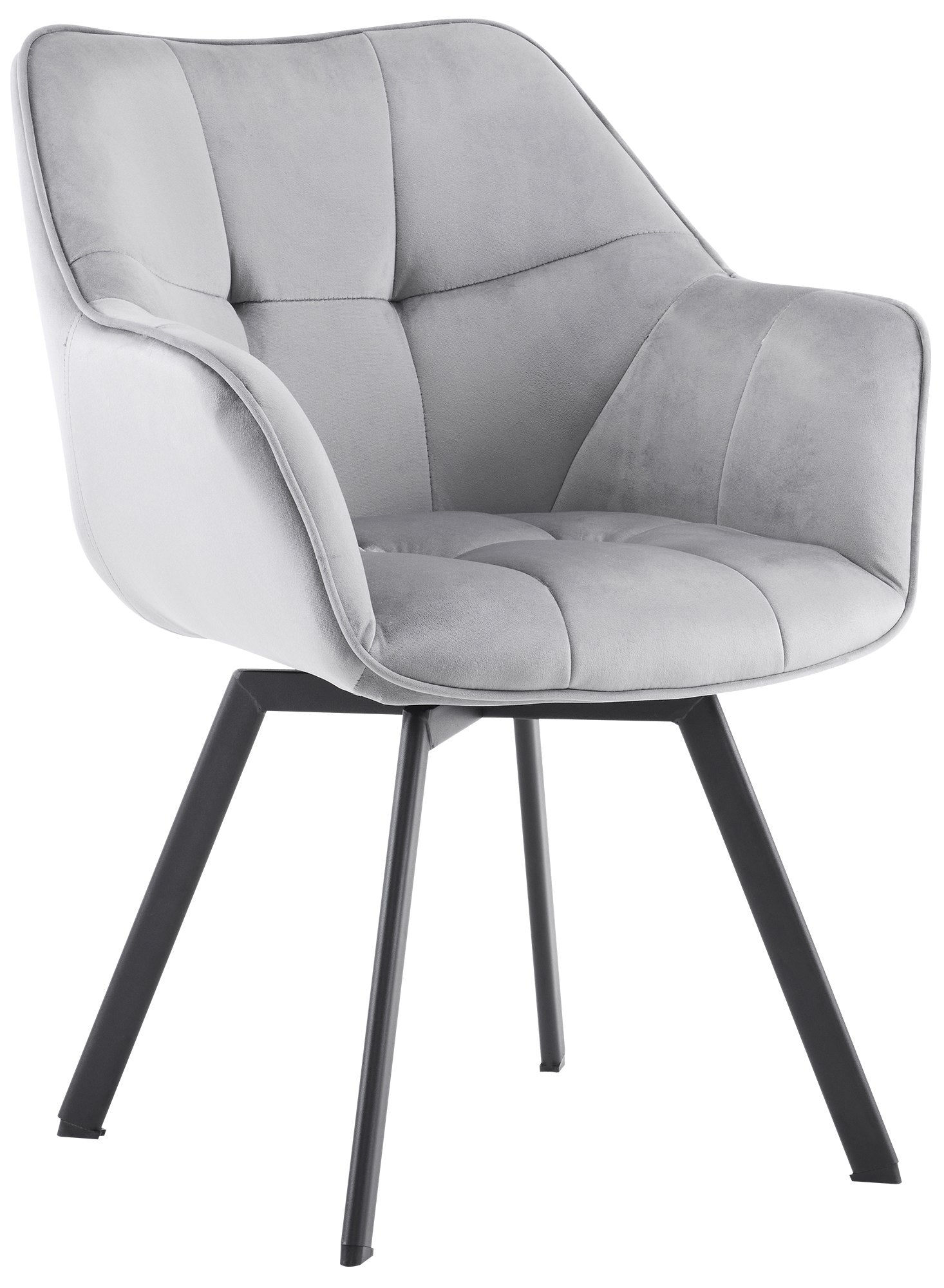 Draaibare Velvet Eettafelstoel - Luxe Stoel - Optimaal Comfort en Onderhoudsvriendelijk Kleur donkergrijs