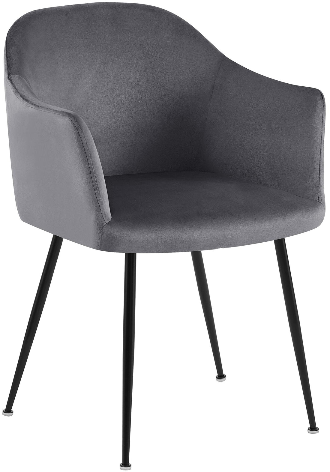 Eetkamerstoel - Fluwelen Fauteuil - Hoog Zitcomfort, Tijdloos Design Kleur donkergrijs