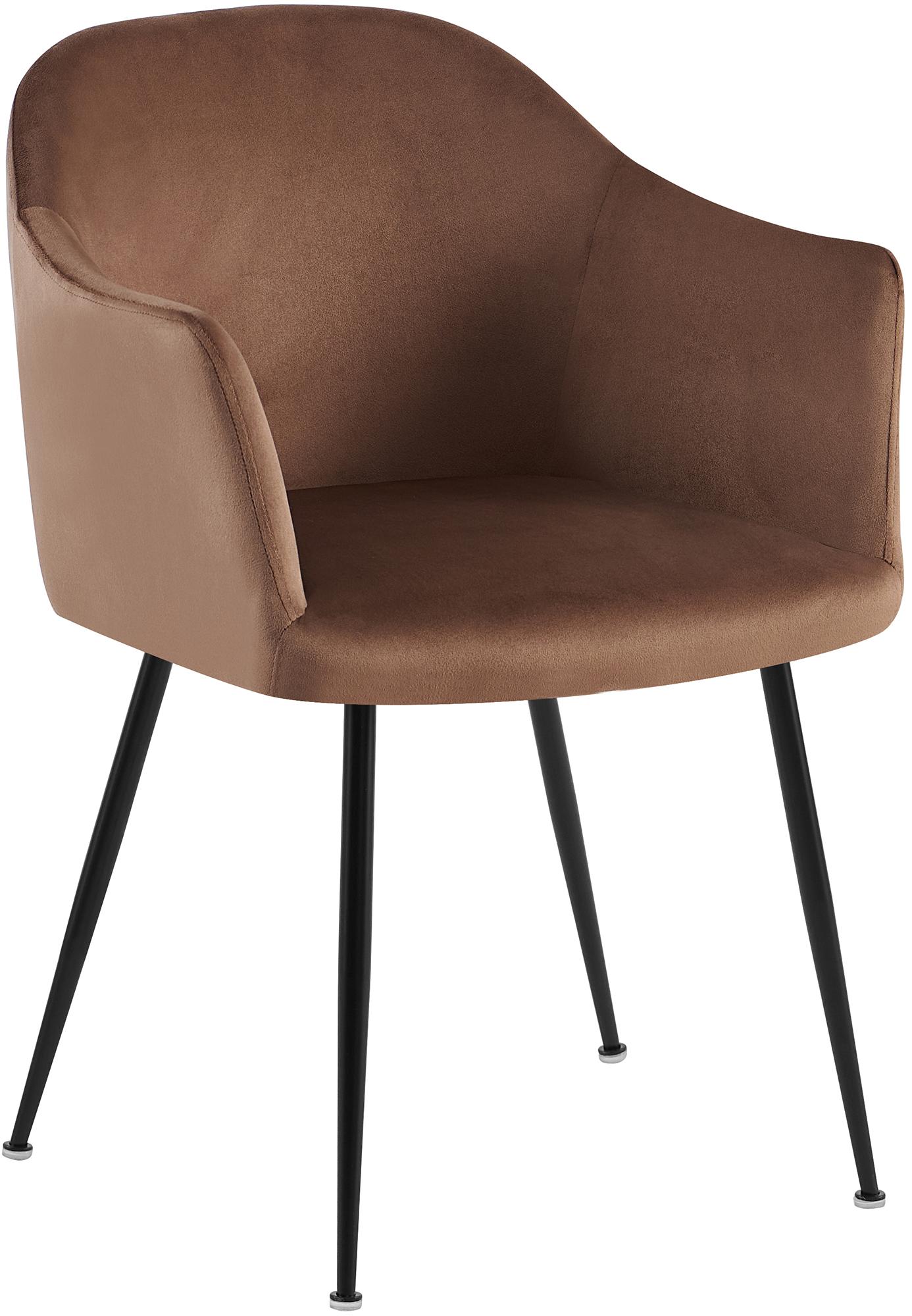 Eetkamerstoel - Fluwelen Fauteuil - Hoog Zitcomfort, Tijdloos Design Kleur bruin